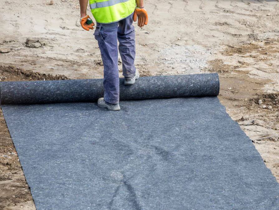 Non Woven Geotextile Applied In Road Construction Projects
